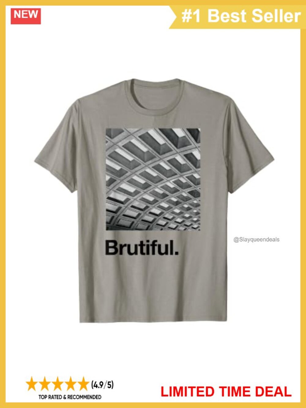 Brutalist Architecture Graphic Tee Short Sleeve Crew Neck